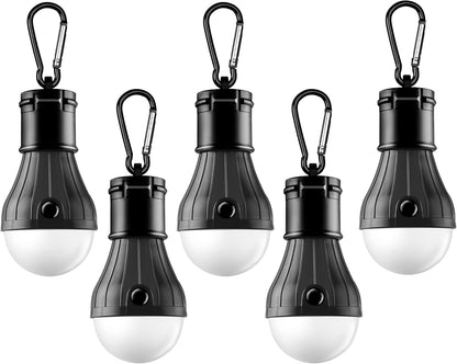 Tent Lamp 4 Packs Portable LED Tent Lights Clip Hook Hurricane Emergency Lights LED Camping Lights Bulb Camping Lanterns Camping Equipment for Camping Hiking Backpacking Outage