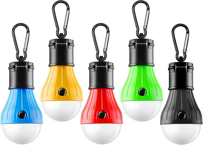 Tent Lamp 4 Packs Portable LED Tent Lights Clip Hook Hurricane Emergency Lights LED Camping Lights Bulb Camping Lanterns Camping Equipment for Camping Hiking Backpacking Outage