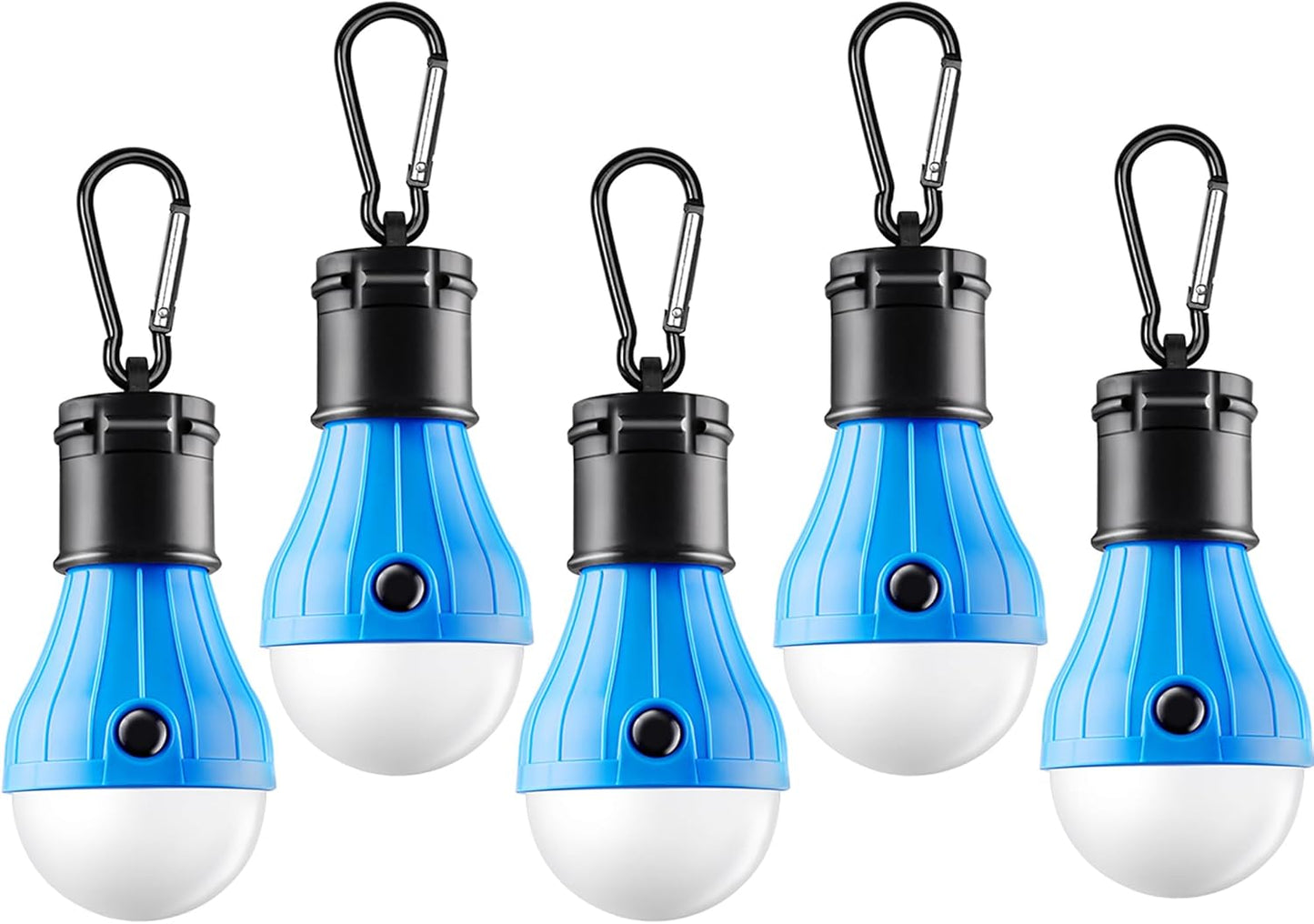 Tent Lamp 4 Packs Portable LED Tent Lights Clip Hook Hurricane Emergency Lights LED Camping Lights Bulb Camping Lanterns Camping Equipment for Camping Hiking Backpacking Outage