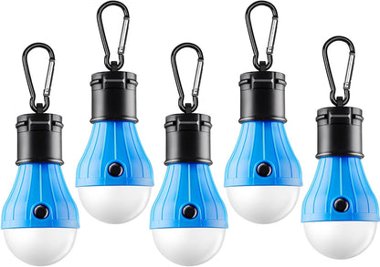 Tent Lamp 4 Packs Portable LED Tent Lights Clip Hook Hurricane Emergency Lights LED Camping Lights Bulb Camping Lanterns Camping Equipment for Camping Hiking Backpacking Outage